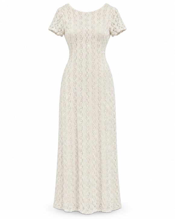 Marks & Spencer Dresses & Skirts - Marks & Spencer M&S Ivory Lace Maxi Dress US 6 NWT Romantic Cottagecore Bridal